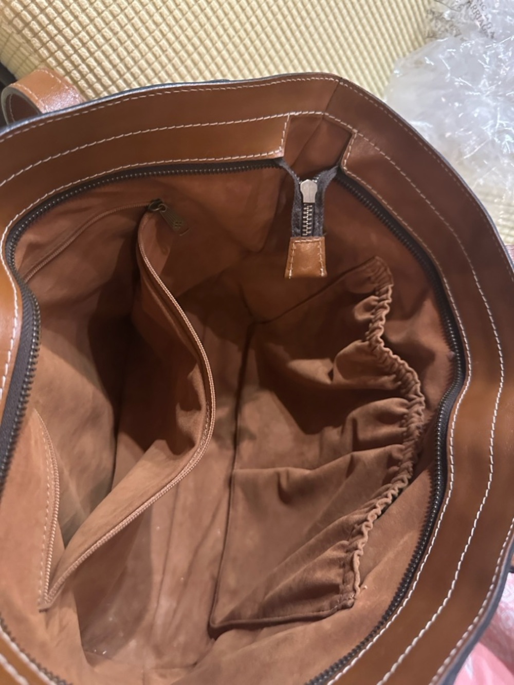Patricia Nash Floral Tote Bag with Brown Straps - Pink Floral - Picture 9 of 10